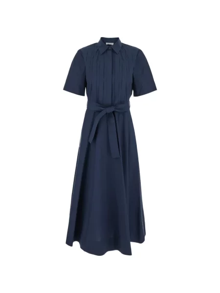 Rochie tip cămașă P.a.r.o.s.h. scurtă de costum albastru