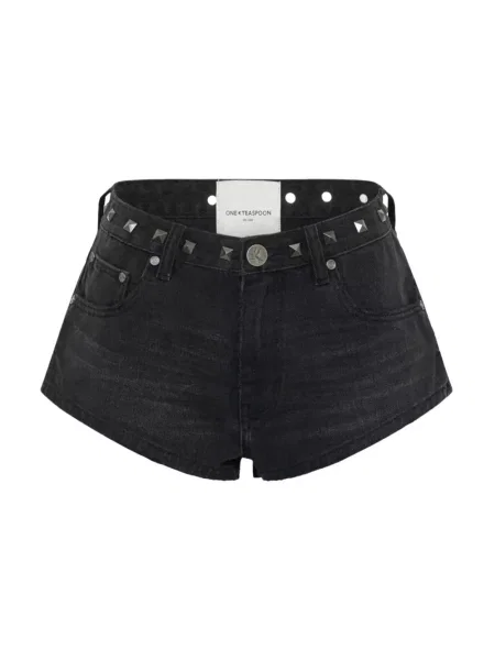 Szorty One Teaspoon z wysoką talią czarne