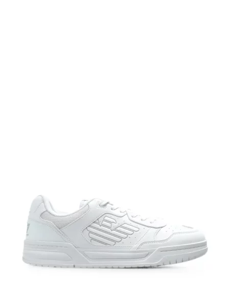 Sneakerși Ea7 Emporio Armani din piele cu autograf alb