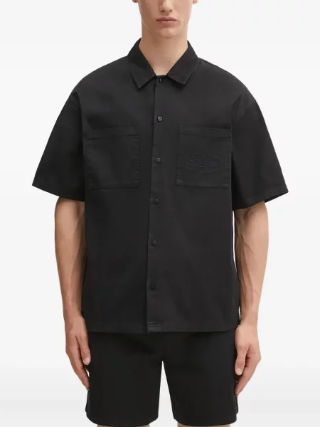 Риза Represent бродирана черно