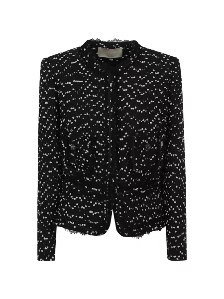 Μπουφάν Elie Saab tweed μαύρο