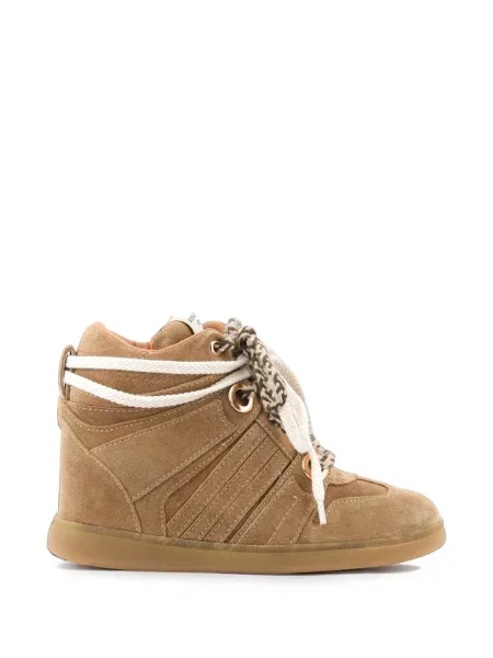 Sneakerși Serafini din piele de căprioară maro