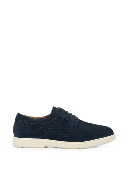 Brogues Geox din țesătură twill albastru