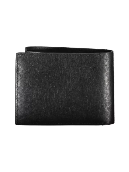 Portfel Calvin Klein elegancki skórzany czarny