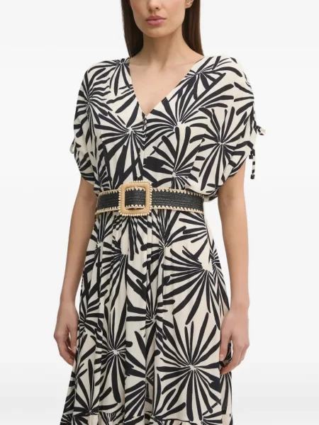 Gėlėta raštuota midi suknelė La Petite Française iki kelių