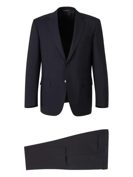 Costum Canali cu două rânduri de nasturi albastru