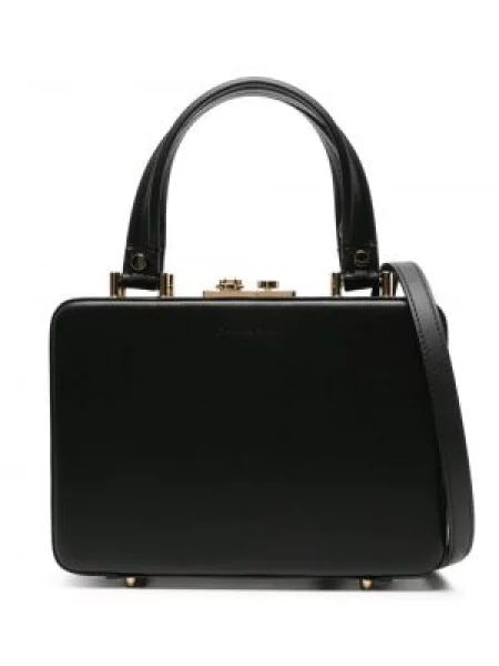 Geanta de piele Gianvito Rossi din piele negru