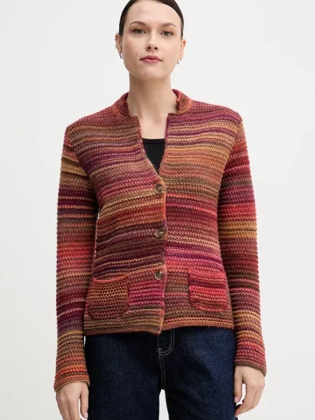 Жилетка с вълна United Colors of Benetton оранжево