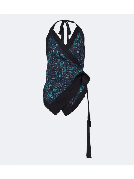 Top Dries Van Noten cu imagine plic negru