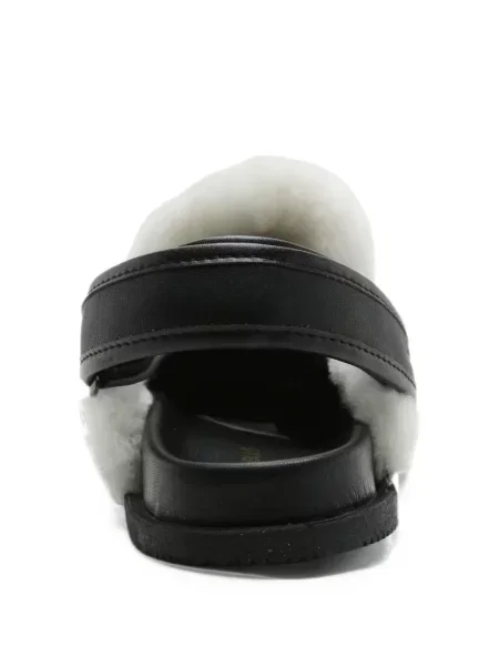 Papuci tip mules Good News cu imagine negru
