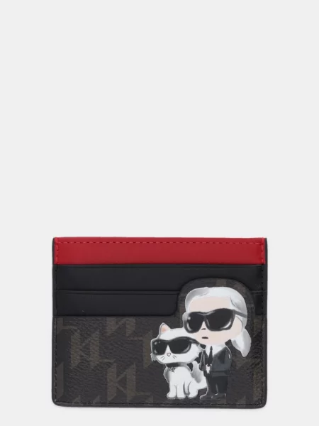 Etui za kartice Karl Lagerfeld IKON MONOGRAM rjava