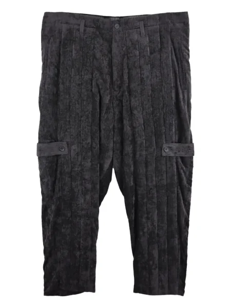 Pantaloni cargo Yohji Yamamoto plisate negru