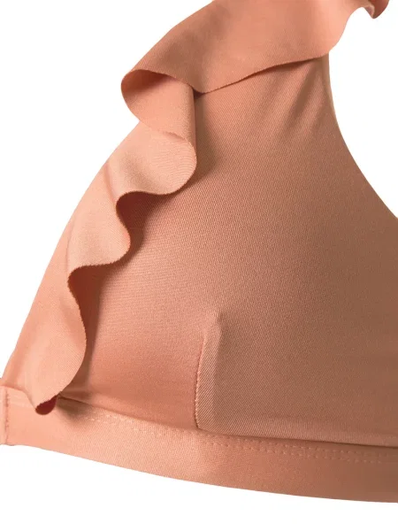 Bikini Duskii z falbankami żółty