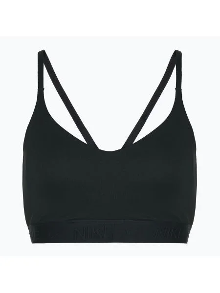 Nike Dri-Fit Indy Light Support сутиен за тренировка черен/черен/черен черно