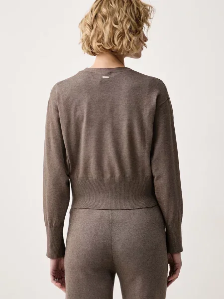 Calvin Klein kardigán női viszkózzal barna