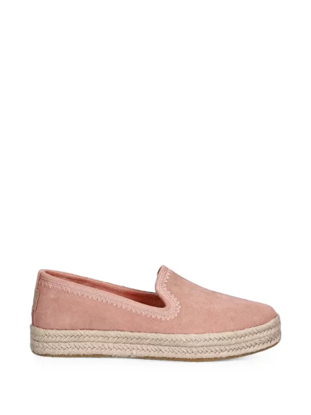 Espadrile Toms din piele de căprioară roz