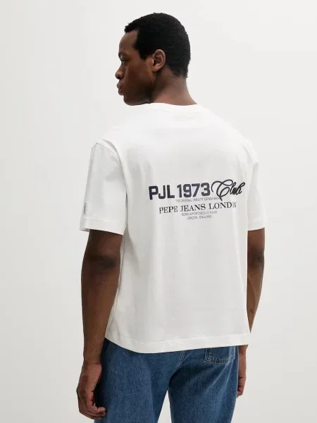 Tričko Pepe Jeans COLVILLE s potiskem bílá