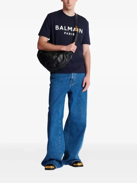Tricou Balmain cu imagine albastru