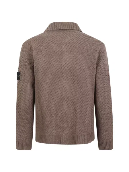 Gulerat pulover Stone Island cu strasuri maro