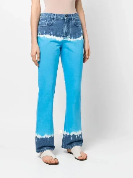 Zvonové zvonové džíny Alberta Ferretti modré