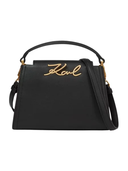 Karl Lagerfeld torebka crossbody skórzana K/SIGNATURE czarna