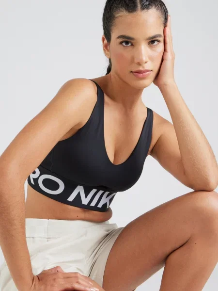 NIKE Sutien sport INDY negru alb