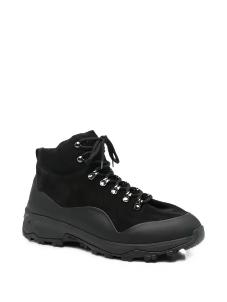 Botine Officine Creative cu șireturi din dantelă negru
