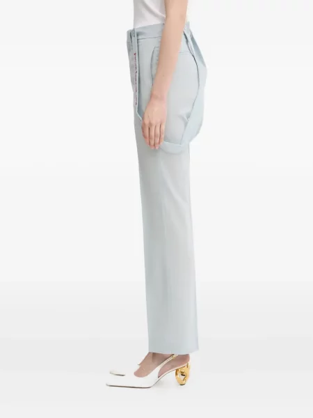 Pantaloni Fiorucci cu broderie albastru
