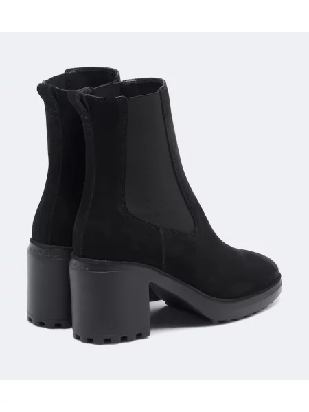 Cizme scurte Hogan din piele de căprioară negru