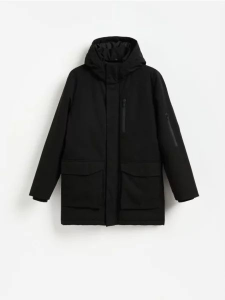 Reserved Geacă parka cu glugă negru