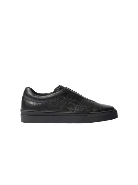 Sneakersy Scarosso skórzane wsuwane czarne