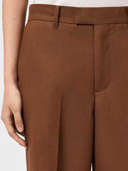 Шерстяные брюки Allsaints коричневые