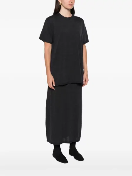 Scurt top Toteme tricotate gri