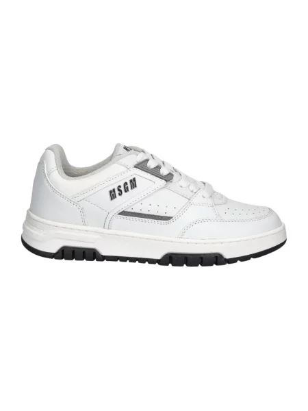 Sneakersy Msgm skórzane białe