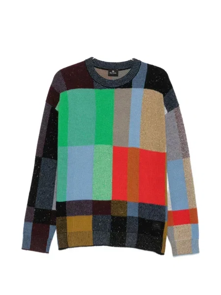 Pulover Ps Paul Smith cu decolteu rotund verde