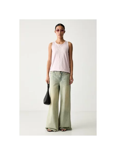 Szerokie jeansy Miss Sixty niebieskie