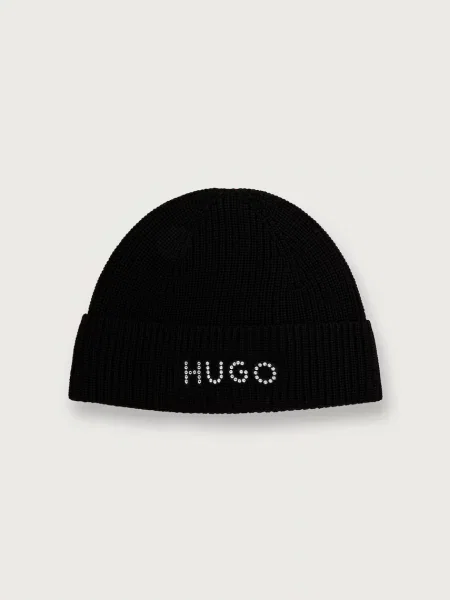 HUGO căciulă de damă cu lână Siro_Hat negru