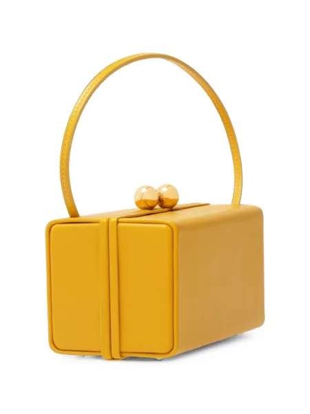 Top Carolina Herrera din piele galben