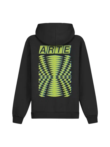 Bluza z kapturem Arte Antwerp w abstrakcyjne wzory czarna