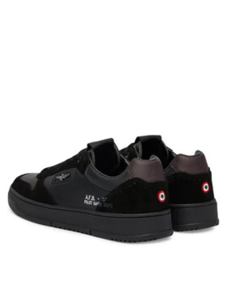 Pánske topánky Aeronautica Militare jet black čierna