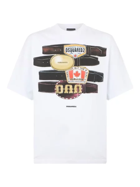 Tricou Dsquared2 cu imagine alb