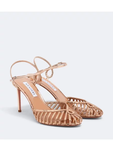Pantofi cu toc Aquazzura slingback bej