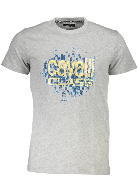 Tricou Cavalli Class scurt gri