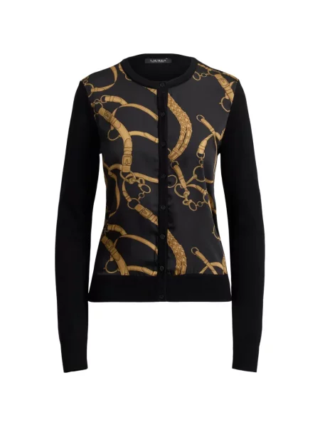 Cardigan Lauren Ralph Lauren cu imagine negru