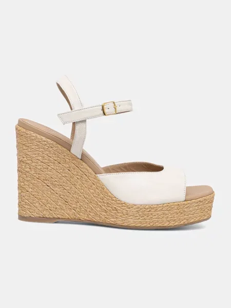 Кожаные босоножки Souliers Martinez на танкетке