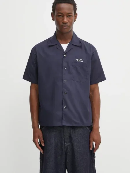 NEIGHBORHOOD cămașă solid-color hawaiian shirt ss bleumarin regular
