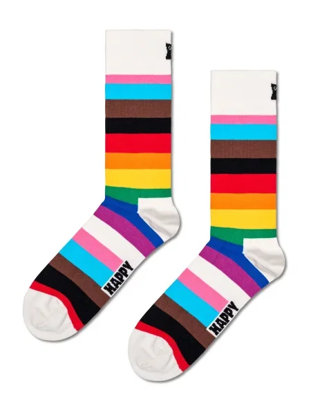 Happy Socks Nogavice Pride modra / rdeča / črna bela