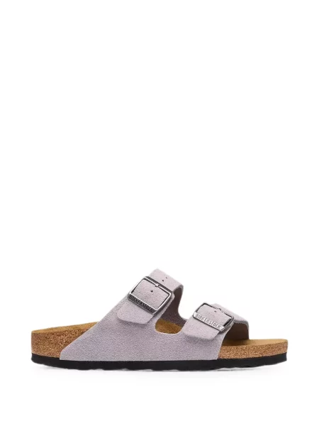 Σανδάλια Birkenstock σουέντ με αγκράφα μωβ