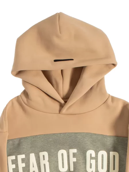Dětska mikina s kapucí Fear Of God Essentials hnědá