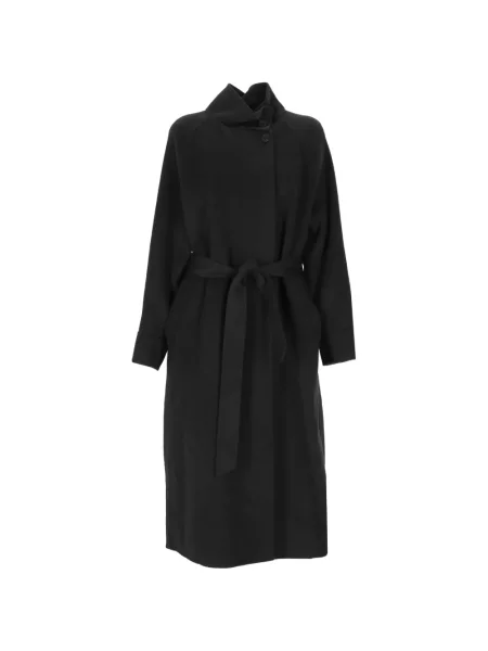 Cu centură palton Ecoalf negru